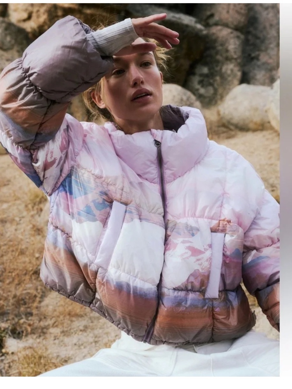 Free People womans In A Bubble Shine full zip Jacket size XS